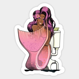 Mermaid on the Toilet Sticker